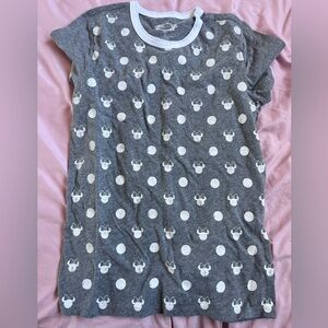 Disney Gray and White Cotton Blend Top